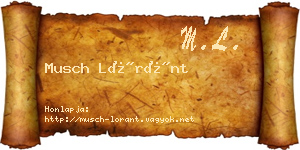 Musch Lóránt névjegykártya